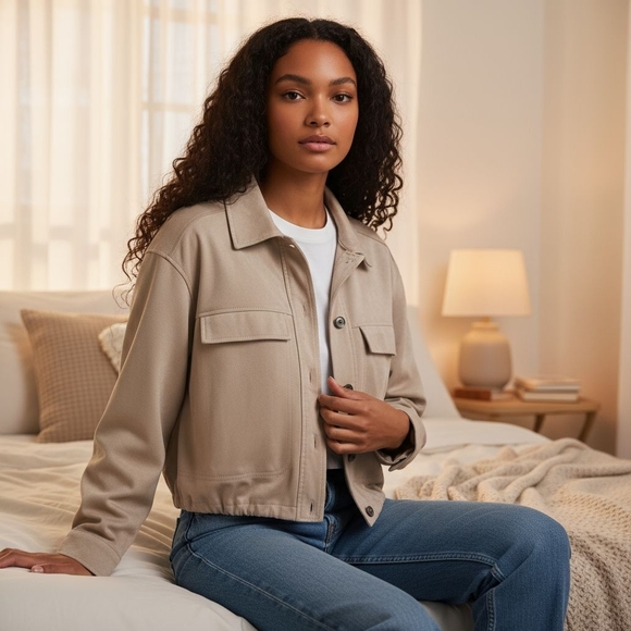 Max Studio London Classic Tan Women's Jacket - Picture 1 of 10
